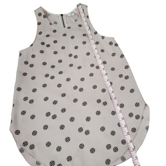 aritzia Wilfred womens tank top round neck sz XS Cream color back zipper closure - Picture 5 of 10
